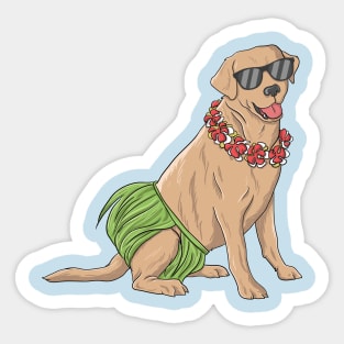 Cute Dog Lovers Labrador Hawaii Vacation Gift Sticker